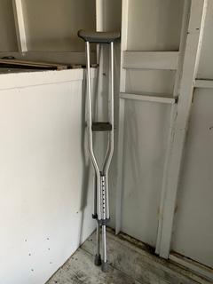Selling Off-Site - 527 North 200 East, Raymond, AB -  Pair of Aluminium Crutches.