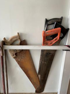 Selling Off-Site - 527 North 200 East, Raymond, AB -  (4) Hand Saws.
