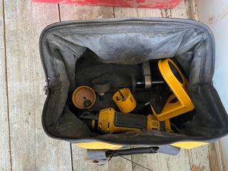 Selling Off-Site - 527 North 200 East, Raymond, AB -  DeWalt Bag w/ Tools.