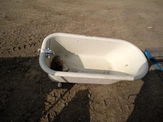 Cast Iron Porcelain Coated Lions Foot Bathtub, 30"x16"x60"