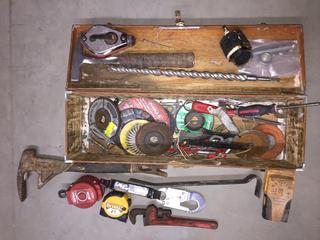 Tool Box Containing Assorted Hand Tools.