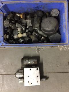 Quantity of Assorted  Hydraulic Fittings & Hydraulic Valve.