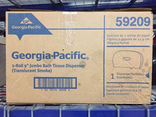 (2) Georgia Pacific 2-Roll 9" Jumbo Bath Tissue Dispenser.