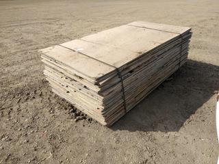 Quantity of Assorted Size Plywood 3/4"x4'x8' $ Under.