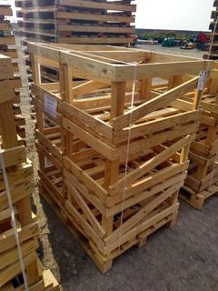 ( 6) Wooden Crates, 22 1/2"x33"x17" Tall.