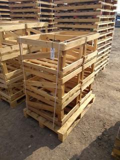 ( 6) Wooden Crates, 20"x29"x15" Tall.