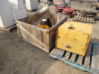 Fluid Tank & Crate of 5 Ton Lifting Braces.