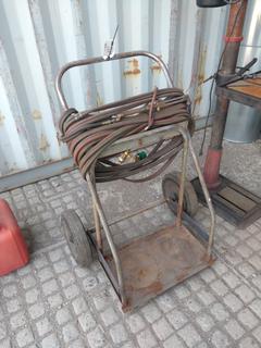 Bottle Cart with Oxy Acetylene Hose & Cutting Tool.