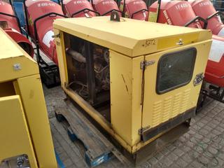 Frontier Generator on Skid Model#  15308H Enclosed SKW S/N W15087/2, Showing 15308.7 Hours.