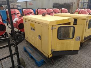 Frontier Generator on Skid Model# 18159H 8KW-ENC S/N 8KW-ENC/4, Showing 18159.2 Hours.