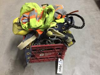 Crate of Safety Harnesses/Lanyards & Vest.