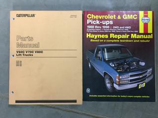 1988-1998 Chev/GMC Pick Up Service Manual & Cat V60, 70, 80 Lift Truck Manual.