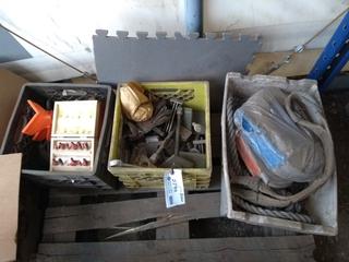 Quantity of Slings, Brackets, Nuts & Bolts, router Bits & C-Clamps.