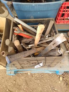 Quantity of Hand Tools, Prybars, Hammers & Staple Hammer.