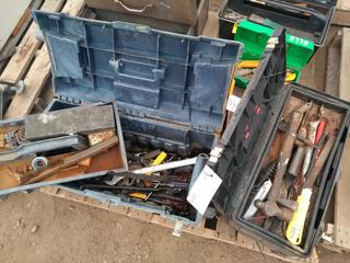 Quantity of Assorted Tool Boxes & Hand Tools.