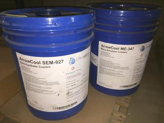 (2) Pails of Arrowcool SEM-927/ME-347 Lathe Synthetic Coolant.