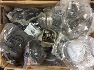 Box of Assorted Mounting Grommets, Hose Clamps, Etc.