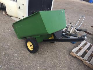 Pin Hitch Tow Behind Utility Trailer, 18"x37"x47".