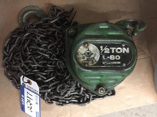 1/2 Ton Jet Chain Hoist.