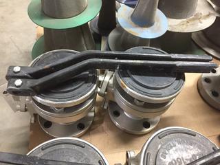 (2) 2" Stainless Steel Raised Face Full Port Ball Valves.