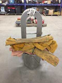 Quantity of Welding Safety Equipment, Welding Jacket, Fire Blankets, Gloves, Rod Pail & CFI Aluminum Reel Cover.