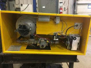 Warehouse Heater, Combustion Research Corp Industrial Burner Assembly, 360,000 BTU.