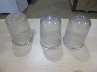 (3) Cooper Glass Globes Fixture Fittings
