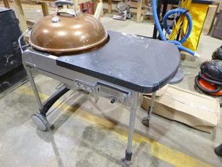 Weber Performer Deluxe Charcoal Grill, Model 15502001, 30" x 48" x 43 1/2", (Unused) *Note Damaged and Missing Parts*