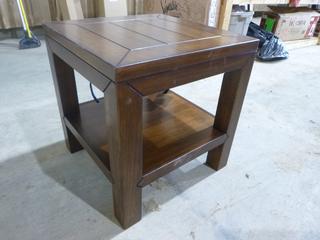 (1) Signature Design Square End Table, Model T676-2, 24" x 24" x 25"