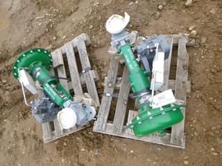 (2) Fisher Pneumatic D Body Actuator and Valves