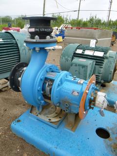 (1) Reliance Electric Duty Master 841XL Motor, 75 HP, 460V, 80.7A, 3 Phase, (1) Goulds Pump, Size 4x6-106, Mounted on Plate