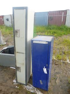 2 Door Locker, 12" x 18" x 72" and Storage Bin 15 1/2" x 19" x 48" * Note Damaged*