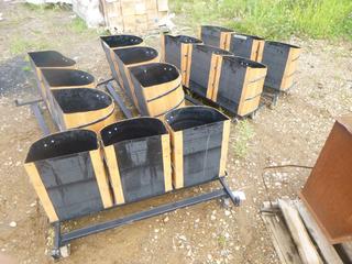 (5) Decorative 3 Bin Cart * Note Damaged*