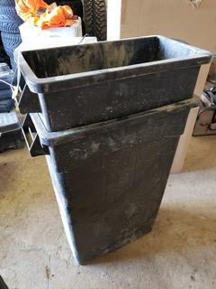 (2) Garbage Cans, 18" x 30"