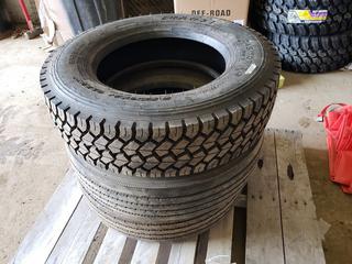 (3) 19.5" Tires, Various Dimensions