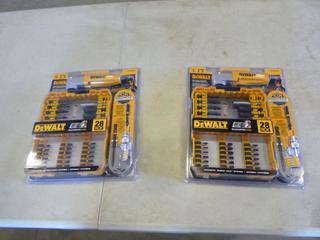 (2) Dewalt 28PC Right Angle Attachment with Screwdriving Bit Set (Unused) (G1)