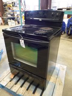 Whirlpool Electric Range, Model WERP3100PB-3, 26 x 30" x 36", Bottom Freezer,  S/N VS20392717 ** Refurbished** C/w 1 Yr  Warranty* *Item includes a warranty purportedly by the Consignor.  Century has not verified this to be true. Buyers must satisfy themselves on this point by contacting My Appliance Shop At 587-335-9473 directly* (EW-5,1)