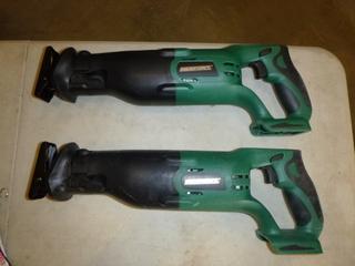 (2) Master Force cordless Reciprocating Saws, 20V *Note No Batteries* (B2)