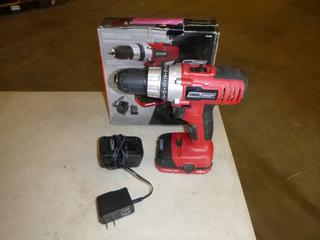 (1) Tool Shop Drill w/ Charger, 1/2" Chuck, Variable Speeds, Maximum Torque  (B2)