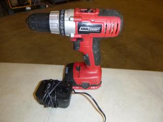 (1) Tool Shop Drill w/ Charger, 1/2" Chuck, Variable Speeds, Maximum Torque  (B2)