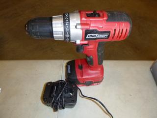 (1) Tool Shop Drill w/ Charger, 1/2" Chuck, Variable Speeds, Maximum Torque (B2)