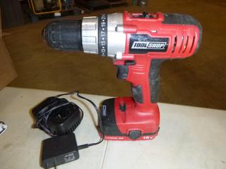 (1) Tool Shop Drill w/ Charger, 1/2" Chuck, Variable Speeds, Maximum Torque (B2)