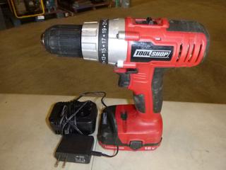 (1) Tool Shop Drill w/ Charger, 1/2" Chuck, Variable Speeds, Maximum Torque  (B2)