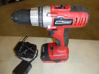 (1) Tool Shop Drill w/ Charger, 1/2" Chuck, Variable Speeds, Maximum Torque (B2)