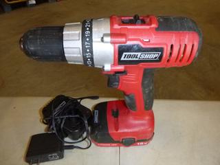 (1) Tool Shop Drill w/ Charger, 1/2" Chuck, Variable Speeds, Maximum Torque  (B2)