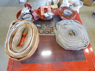 3-Wall Mounted Fire Hose Boxes, Assorted Hoses & Parts, (WR-3)