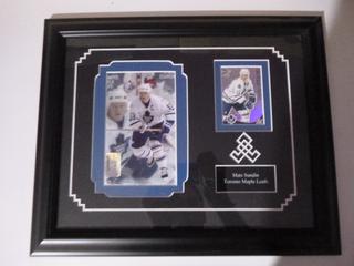 16.5" x 13.5" Framed Mats Sundin Toronto Maple Leaf Picture / Card