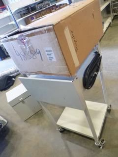 Unused Elmo Visual Presenter P30 Projector, C/w Metal Stand, (W2-3-3)