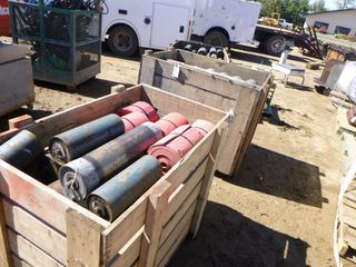 3 Crates of Conveyor Belt Rollers, 7", 14", 18" and More, (WR-4)