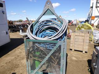 Lift Basket, Capacity 600 LBS, Door Opens, SN 3941 Including Contents, hoses, Cables and Shovels, (WR-4)